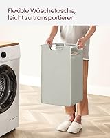 VASAGLE Wäschekorb 3 Fächer, mit Ablage, 120 L – Ansicht 8