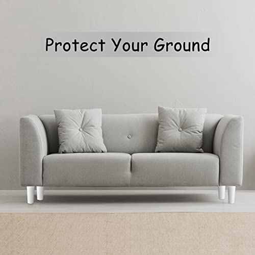 Ruisita 8 Pieces Furniture Couch Legs 6 Inch Round Solid Wood Sofa Legs Natural Wooden Couch Legs Replacement Legs For Armchair, Cabinet, Chair, Footstool, Mid Century Modern Dresser, White #TOP5