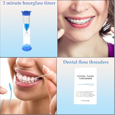 8-in-1 Portable Orthodontic Oral Care Kit Braces Cleaning Kit for Teeth Interdental Brush Brace Wax Dental Floss Oral Mirror