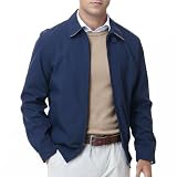 Chaqueta Hombre, Chamarra Hombre Sin Capucha, Diseño Ajustado y Transpirable, Impermeable y Cortaviento Chamarra Casuale...