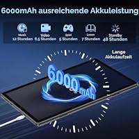 Hasskya 10 Zoll Tablet Android 15 mit Schutzhülle, Octa-Core, 6000 mAh – Ansicht 4