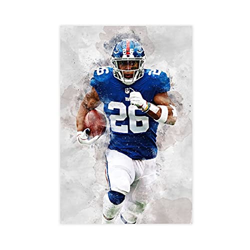 Saquon Barkley 5 Canvas Poster Bedroom Decor Sports Landscape Office Room Decor Gift Unframe: 12x18inch(30x45cm)