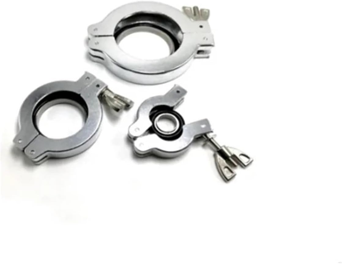 KF10 KF16 KF25 KF40 KF50, Rubber Gasket Bracket Aluminium Alloy Vacuum Tube clamp, Vacuum Bellows Clamps (Size : KF16)