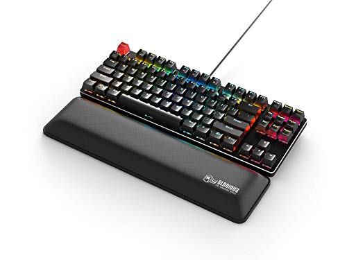 Glorious Gaming Wrist Pad/Rest TENKEYLESS (TKL) Size (Black) + Glorious Modular Mechanical Gaming Keyboard TENKEYLESS (TKL) Size (87 Key) (Bundle)