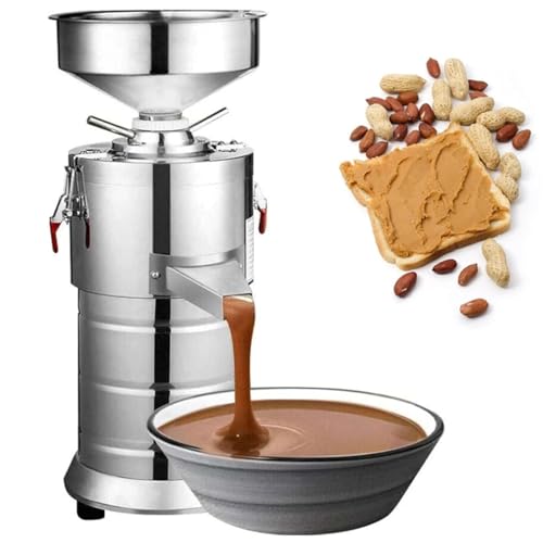 Oiyekntd Electric Peanut Butter Maker, 15kg/h Commercial Peanut Butter Nut Grinding Machine, 2850r/min, Sesame Peanut Paste Grinder Making Machine, Cereal Mill Cashews Nuts Grinder for Kitchen