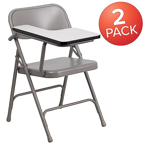 Flash Furniture Rutherford 2 Pack Premium Steel Folding Chair With Right Handed Tablet Arm #TOP3