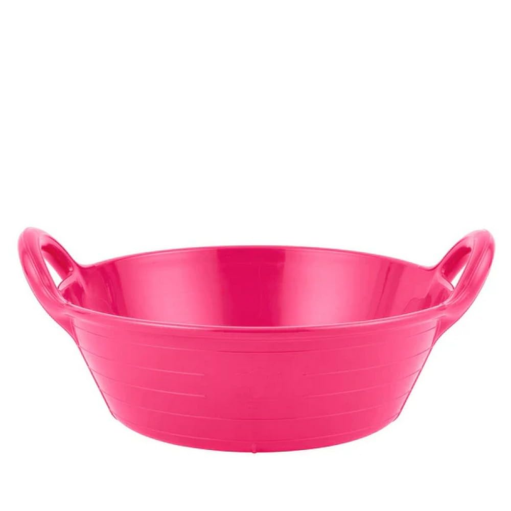 Red Gorilla Plas Medium Pink Skip Feed Bucket Tub Feeder Trough for Animal Feeding Garden Stable Building Site 20 Litre Capacity