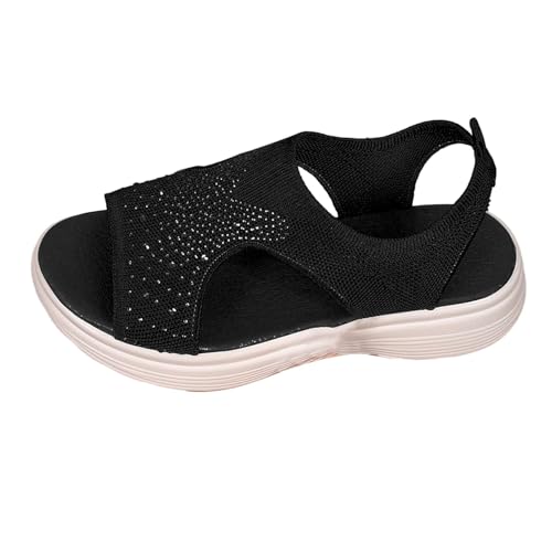 Mules à talon plat avec strass au design raffiné pour grands événements d'été