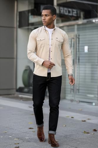 Arkbird Mens Dress Boots, Genuine Leather Classic Casual Ankel Boots with Side Zipper2