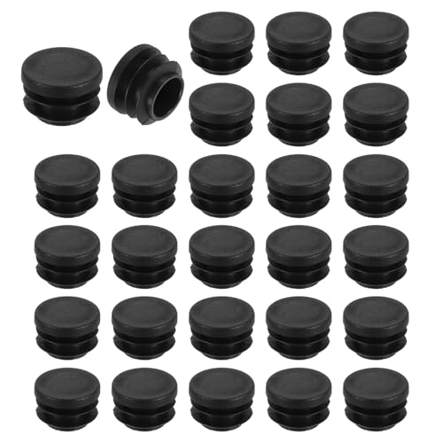 uxcell Round Plastic Plug,19mm(0.75") OD Furniture Leg Pipe Insert 38Pcs