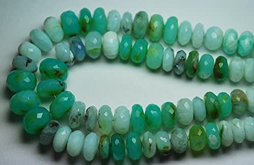 Opale bleue péruvienne en perles rondelles facettées 10-13mm pour joaillerie unique