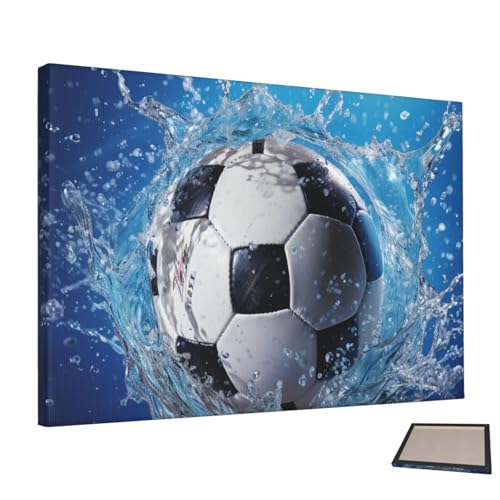 Peinture murale football et eau pour transformer un mur vide en espace esthetique moderne