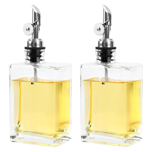 BSDLZCH Oil Dispenser Set, Silvery, 200ml, 2 Count, Reusable, Kitchen, Cooking, Serving