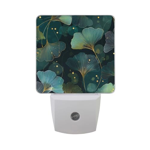 Lámpara nocturna con sensor de luz y diseño hojas de ginkgo miniatura 7