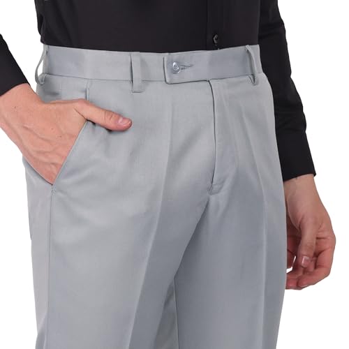 Image of Jack and Jini Formal Pant for Men. Regular Fit, Lightweight, Flat Front, Premium Cotton Polyester Blend Fabric. Office, Party and Casual Wear. Non Stretchable.
