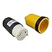 ABN L5-50R Connector with RV Power Cord Cover & Ring – 50 Amp Twist Lock Inlet Locking Plug Protector, 50A 125/250VAC