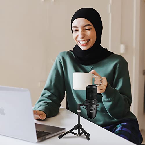 Geekria For Creators Tabletop Tripod Mic Stand Compatible With Akg D5, P120, P220, P420, P820, C1000S, C3000, C451B, P5I, P3S Microphones, Desktop Mic Stand With Foldable Non-Slip Feet #TOP4