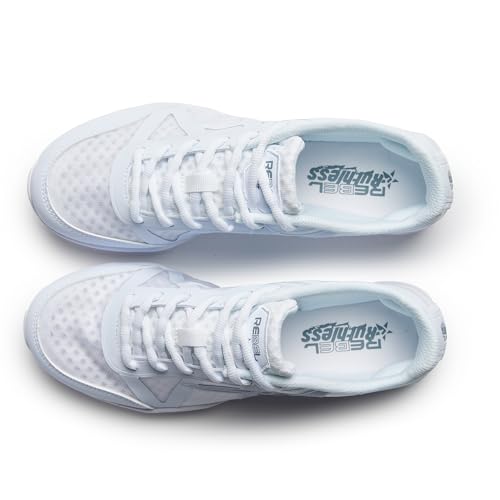 Rebel Athletic Ruthless Cheer Schuh, Unisex-Erwachsene Herren, Rebel Ruthless White, weiß, 8.5