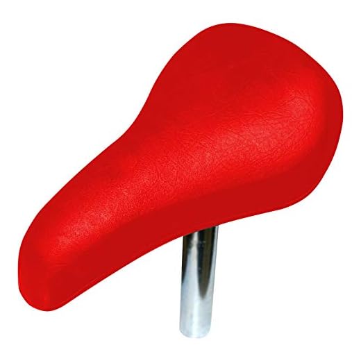 cyclingcolors Selle Confort Velo Enfant avec Tige Ø22MM DRAISIENNE Tricycle BMX Universelle avec Mousse Haute DENSITE (Rouge)