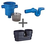 Regenwasserfilter Zisternenfilter 3P Spar-Set RVF mit Edelstahlsieb für den Einbau in die Zisterne, Anschluss DN100, Höhenversatz 0 mm. Für die Regenwassernutzung im Haus und zur Gartenbewässerung