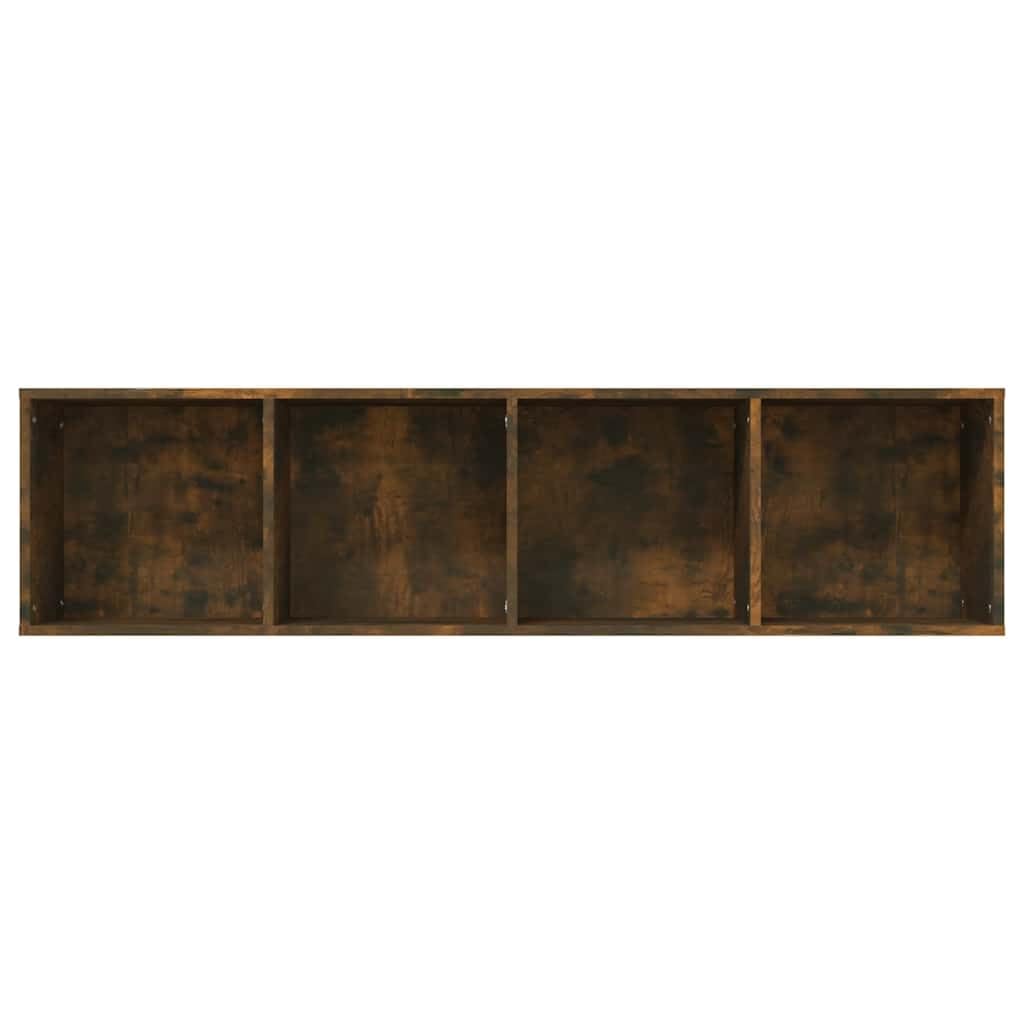 Scaffale da parete in legno di rovere affumicato, 143 x 30 x 36 cm, per soggiorno, camera da letto, cucina, cameretta dei bambini, ufficio, salvaspazio, decorazione salvaspazio, organizer