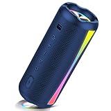 dotn Bluetooth Lautsprecher, Musikbox Bluetooth 5.4 mit RGB Lichter, Tragbarer Musikbox Box Freisprechfunktion, 15h Akku, IP7 Wasserdicht TWS Paarung Fantastischer Sound Geeignet Outdoor/Party