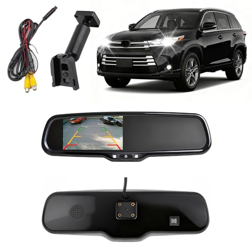 Rearview Mirror Monitor Compatible for Toyota Corolla 2004 2005 2006 2007 2008 2009 800 * 480 AHD Resolution Anti Glare with Special Car Bracket