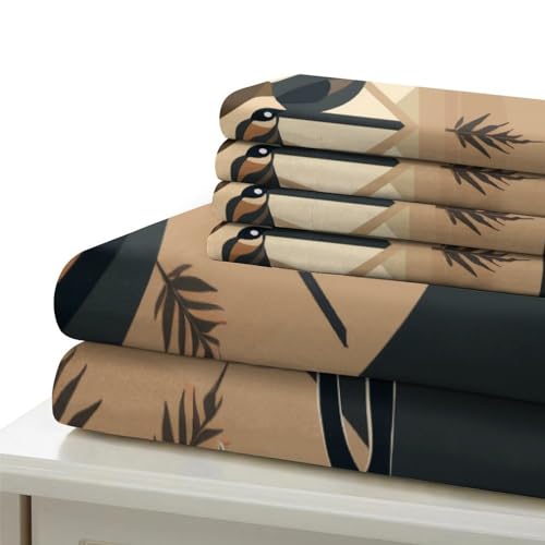 Housse de couette cerf 3D avec fermeture à glissière pour un lit facile à border
