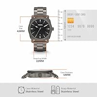 Fossil Machine Uhr für Herren, Quarzwerk mit Edelstahl- oder Lederarmband, Dunkelgrau, 42MM – Ansicht 5