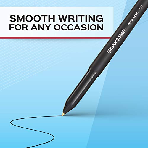 Paper Mate Write Bros. Stick Medium Tip Ballpoint Pen, 12 Black Ink Pens (3331131)