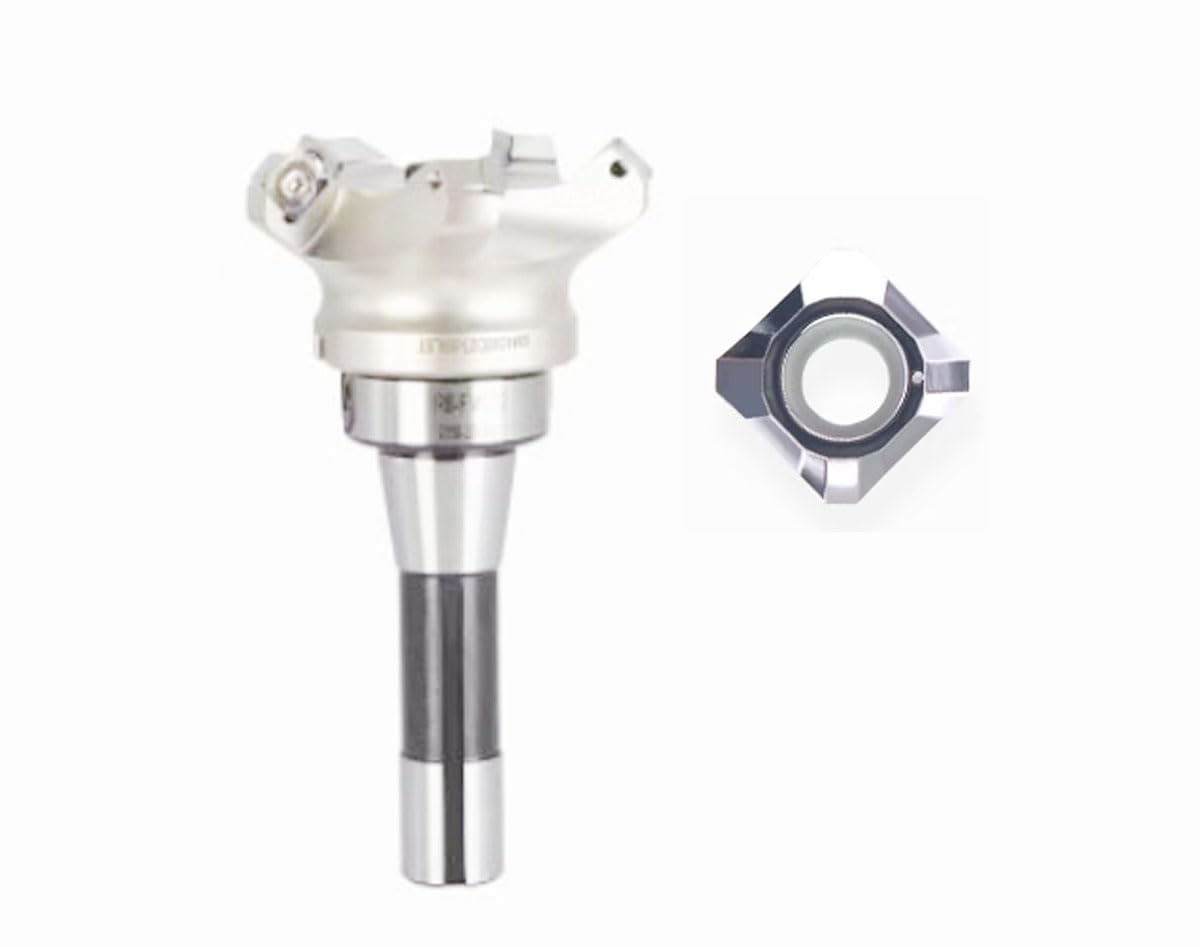 6.3 "face Mill Cutter 8 Flutes, r8 Shank face Cutter with 10pcs Sekt 1204aften Inserts (Aluminum Processing).