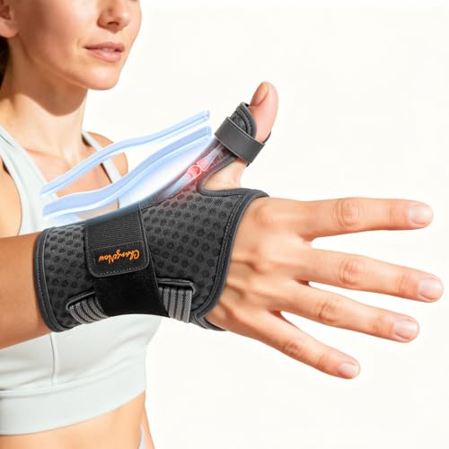 Ultra Breathable Thumb Brace for Right & Left Hand, [Upgraded Medical-Grade] Thumb Spica Splint for Trigger Thumb, Adjustable Thumb Support for Arthritis, De Quervains Tenosynovitis, Pain Relief, Tendonitis, Sprains