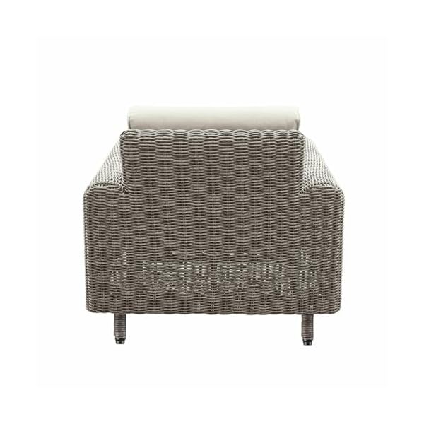 Loberon Sessel Bardou Polyrattan Grau/Creme