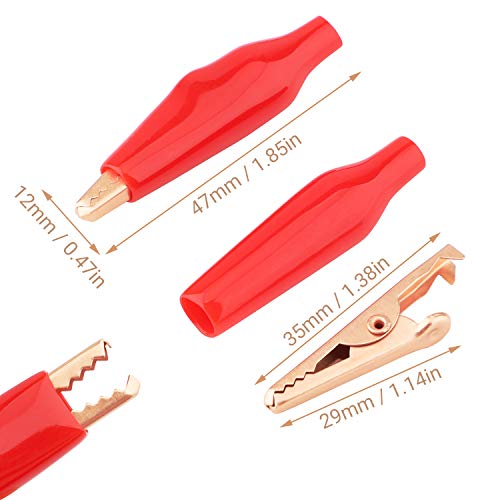 Image of DROK 20pcs Mini Alligator Clips Electrical - 1.4 inch /35mm 5A Pure Copper Alligator Clips for Multimeter