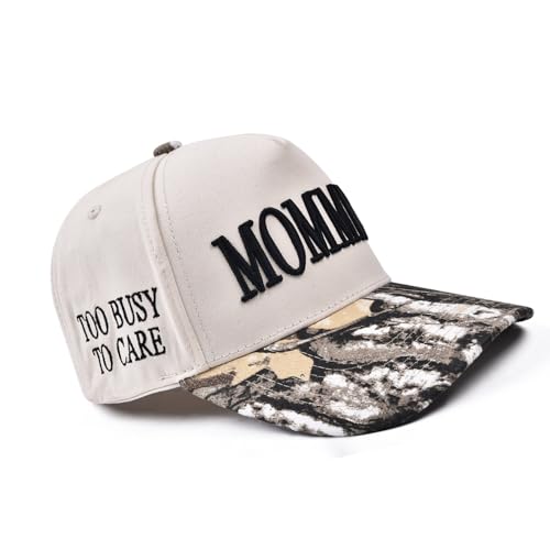 Image of Mommin Trucker Hat,Vintage Two-Tone Women's Baseball Cap with Mama Hat Mothers Day Great Gifts for Mom Wife Stepmom