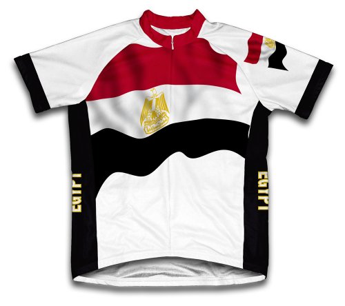ScudoPro Egypt Flag Short Sleeve Cycling Jersey for Men - Size 4XL