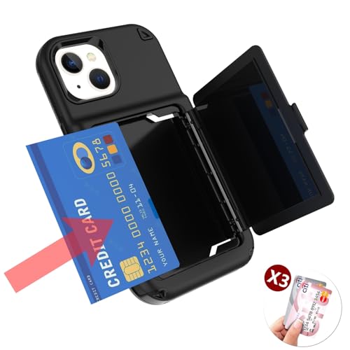 Étui portefeuille iPhone 14 Plus antichoc avec fente carte cachée - 3