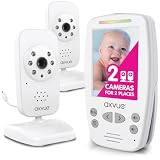 Dududo Video Baby Monitor, Slim Handheld, Non-Slip Design, 2.8' Vertical Screen Monitor & 2 Camera...