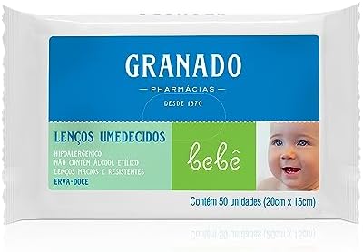 Granado Lenço Umedecido Bebê, Erva Doce