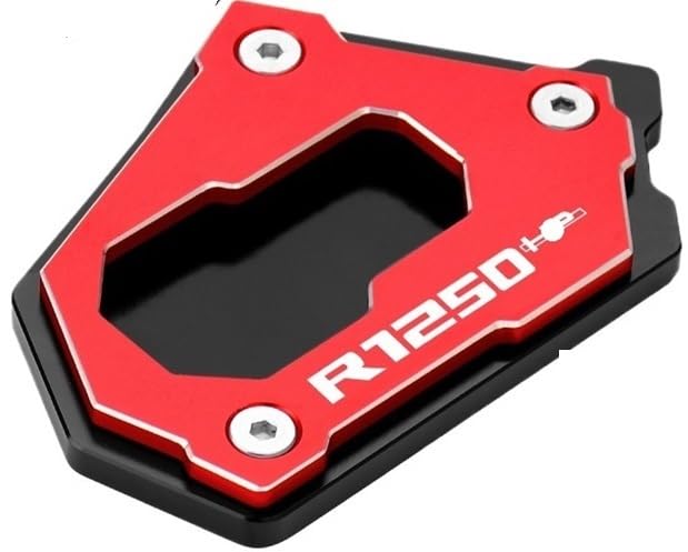 Extension de béquille latérale rouge pour bivouac et road-trip en R 1250GS