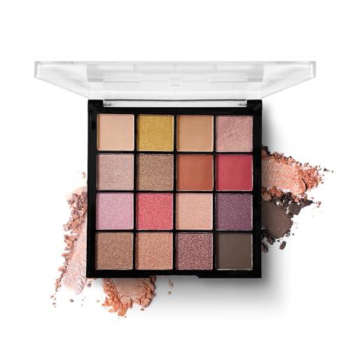 Hilary Rhoda Eyeshadow Palette | 16 Multicolor Matte & Shimmer Shades | Eye Makeup Highly Pigmented, Long-Lasting, Waterproof & Blendable Eye Makeup | Professional & Beginner Friendly (Shade 1) – 20.8g