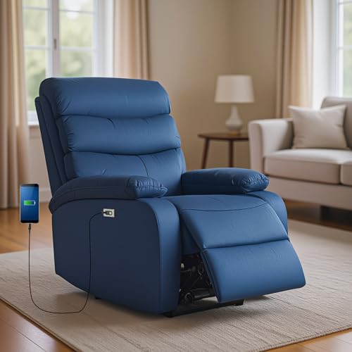 DROGO Valerium Electric Motorised 1 Seater Recliner Sofa with Rap...
