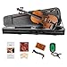 Eastar 1/4 Violin Set Fiddle for Beginners with Hard Case, Rosin, Shoulder Rest, Bow, and Extra Strings (Imprinted Finger Guide on Fingerboard), EVA-3