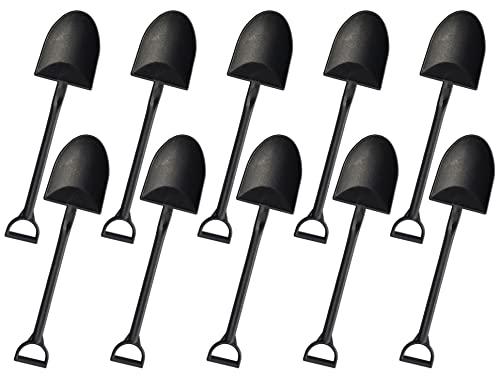 OaaXbbECco Novelty Mini Shovel Shape Spoons Cute Disposable Plastic Dessert Spoons (50)