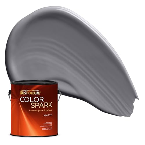 Image of Rust-Oleum Color Spark Interior Paint and Primer in One, Matte, Graphite, 1 Gallon