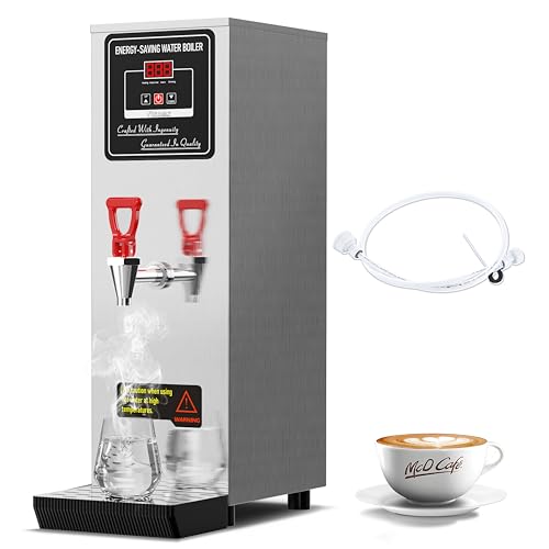 Vtsmax 業務用給湯機 電気温水器 小型湯沸かし器 ステップ加熱 定格容量8L 2000W 25L/h 温度調整可能0-100℃ ミルクティー オフィス レストラン ホテル 飲食店向け