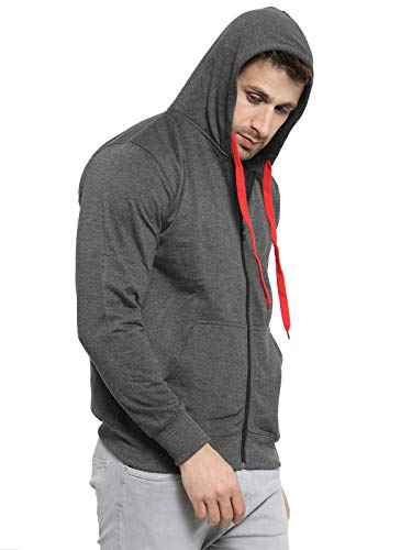 Image of Scott International Men's Solid Cotton Hoodies for Men, Trendy and Comfortable Sweatshirts for Men, Stylish Winter Wear with Hood and Pockets, Fashionable Hooded Sweatshirts