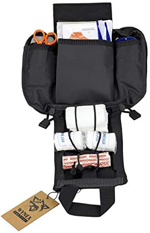 WYNEX First Aid EMT Bags, Tactical IFAK Medical Molle Pouch Military Utility Med Emergency EDC Pouches Outdoor Survival Kit Suit for Tactical Waist Belt Pack 1000 Nylon