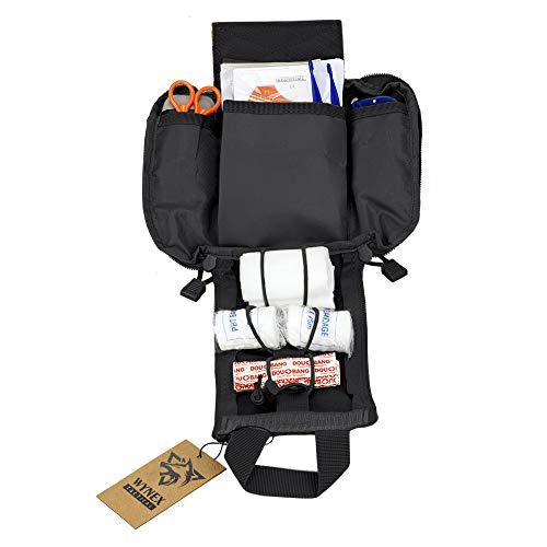 WYNEX First Aid EMT Bags, Tactical IFAK Medical Molle Pouch Military Utility Med Emergency EDC Pouches Outdoor Survival Kit Suit for Tactical Waist Belt Pack 1000 Nylon - Image 5