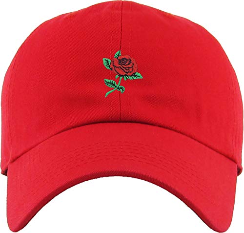Image of Rose Flowers Love Good Vibes Men Women Dad Hat Baseball Cap Adjustable Unisex